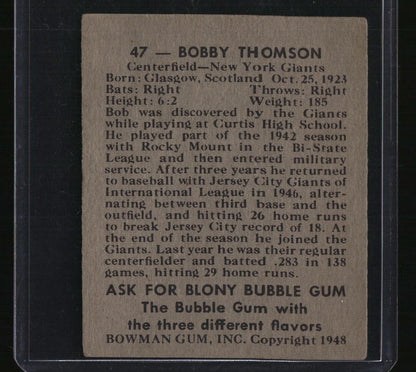 1948 Bowman Bobby Thomson
