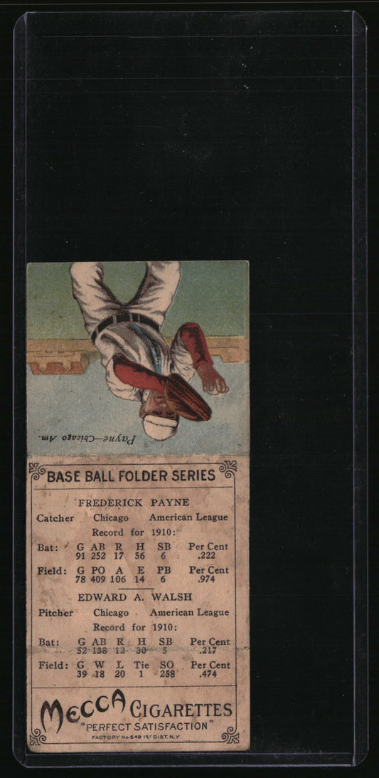 1911 Mecca Double Folders T201 Ed Walsh / Fred Payne