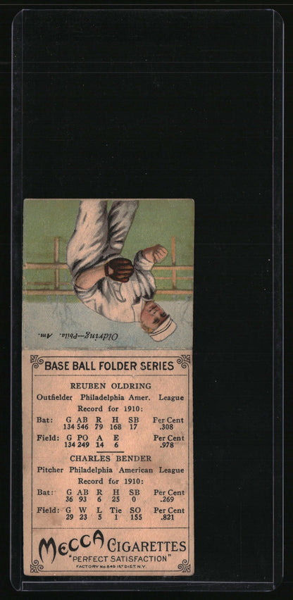 1911 Mecca Double Folders T201 Chief Bender / Rube Oldring
