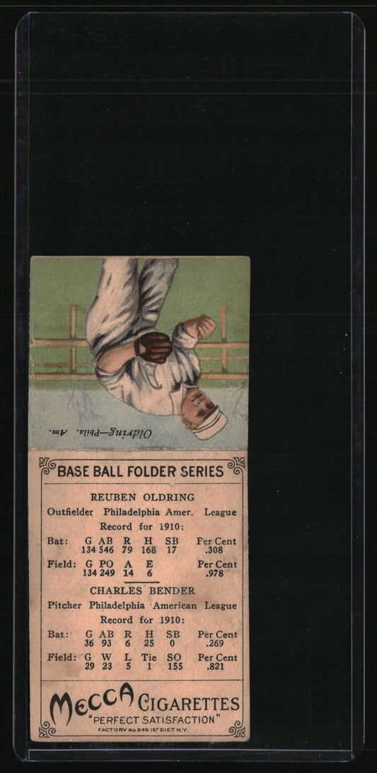 1911 Mecca Double Folders T201 Chief Bender / Rube Oldring