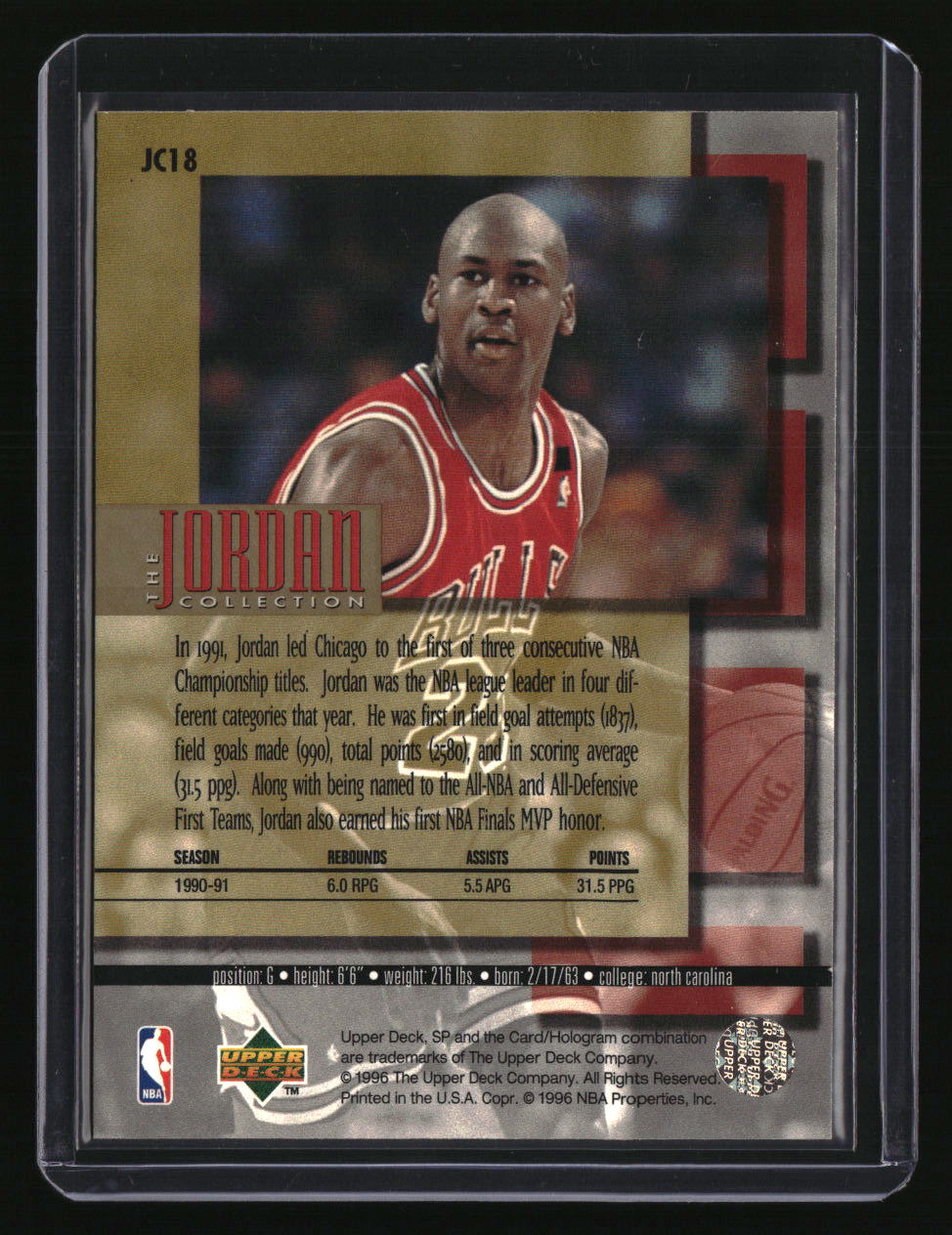 1995-96 SP Michael Jordan The Jordan Collection