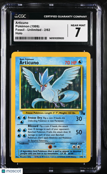 1999 Fossil Articuno CGC 7