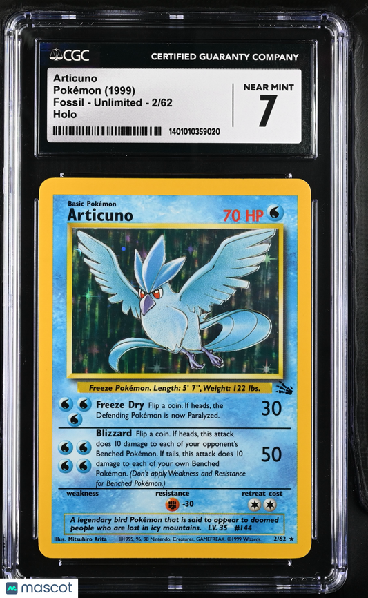 1999 Fossil Articuno CGC 7