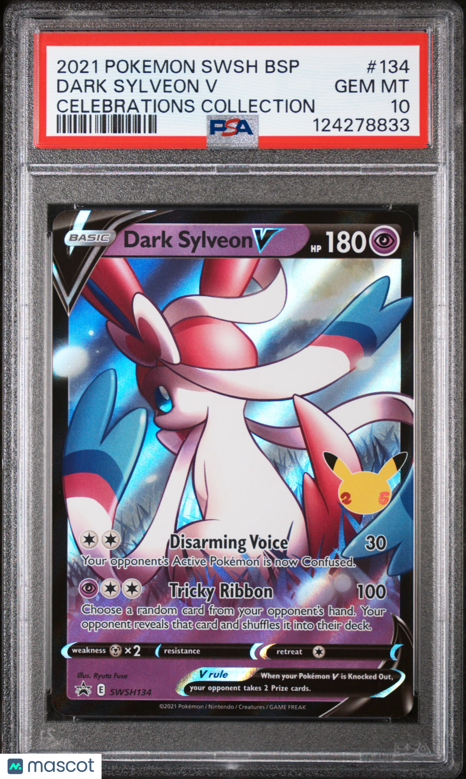 2021 Pokemon Swsh Black Star Promo Dark Sylveon V Celebrations Collection PSA 10