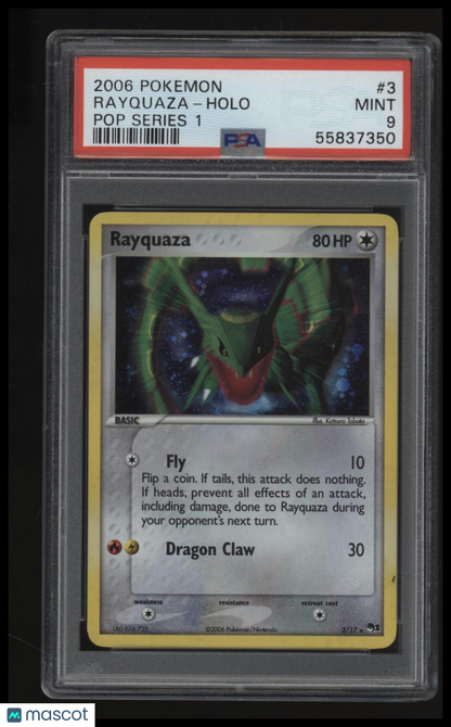 2006 Pokemon Pop Series 1 Rayquaza-Holo Pop Series 1 PSA 9