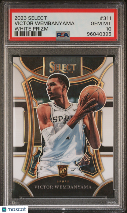 2023 Panini Select Victor Wembanyama White Prizm PSA 10
