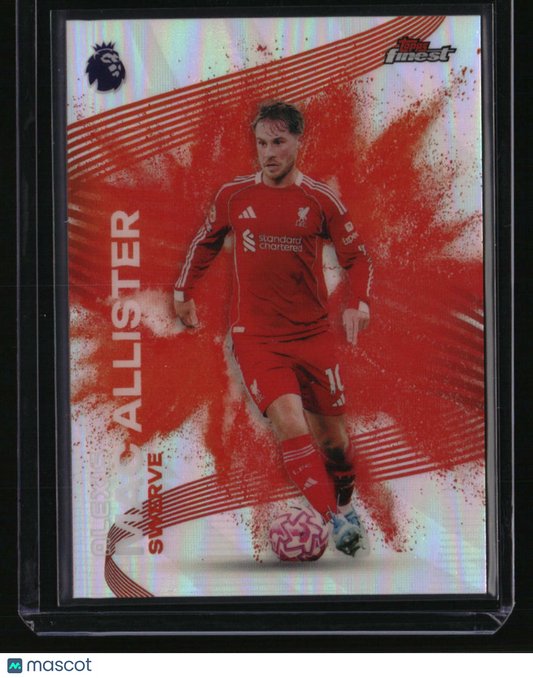 2025-26 Finest PremLeague Alexis Mac Allister Swerve Fusion Variation Orange/Red