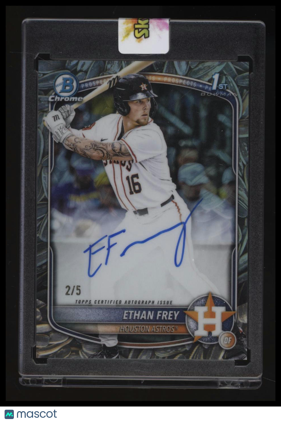 2025 Bowman Draft Ethan Frey Chrome Prospect Auto Sunflower Seeds Refractor #/5