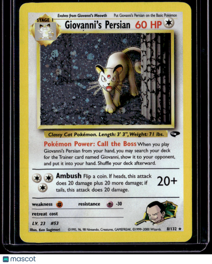 Gym Challenge Giovanni's Persian