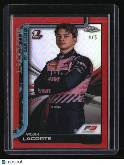 2025 Topps Chrome Formula 1 Nicola Lacorte Red Refractor #/5
