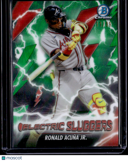 2026 Bowman Ronald Acuña Jr. Electric Sluggers Green Refractors #/99