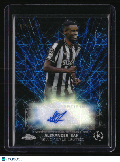 2023-24 Topps Chrome UEFA CC Alexander Isak Black Lazer Auto #/150