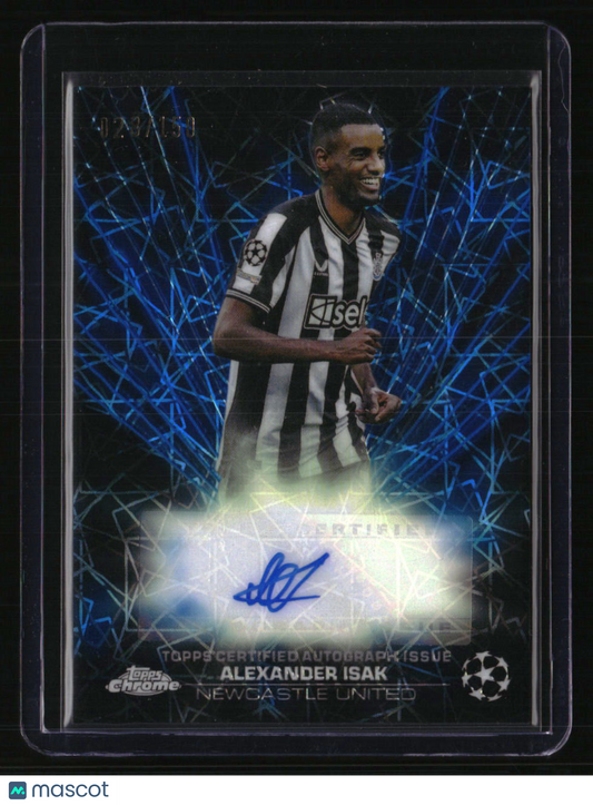 2023-24 Topps Chrome UEFA CC Alexander Isak Black Lazer Auto #/150