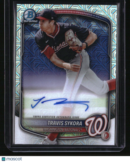 2025 Bowman Chrome Travis Sykora Prospect Autographs Mega Mojo