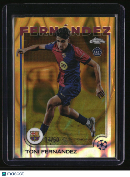 2024-25 Topps Chrome UEFA Club Competitions Toni Fernández Gold Lava #/50