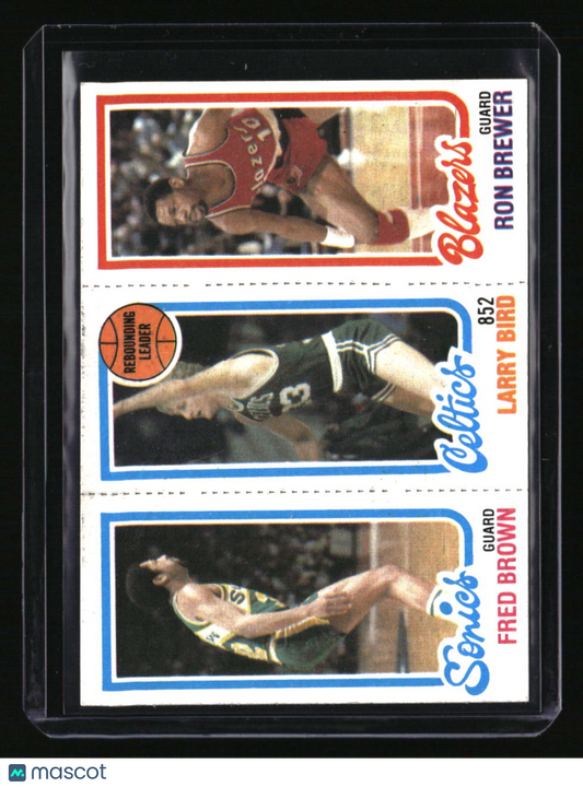 1980-81 Topps Fred Brown / Larry Bird / Ron Brewer