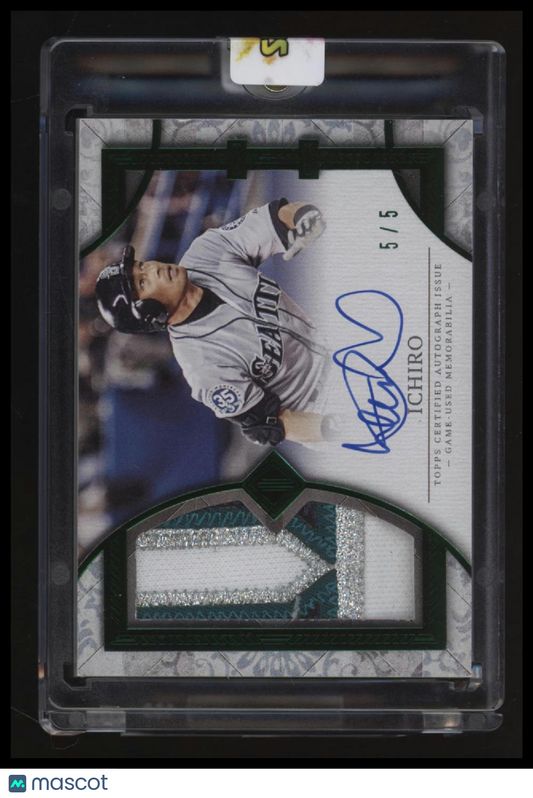 2024 Topps Transcendent Collection Ichiro Autograph Relics Emerald Bookend 5/5