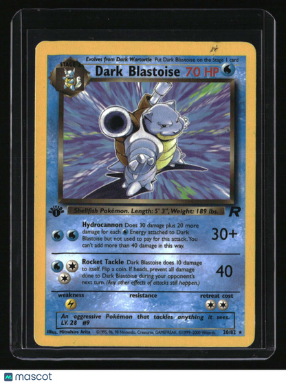 1st Edition Team Rocket Dark Blastoise (20)