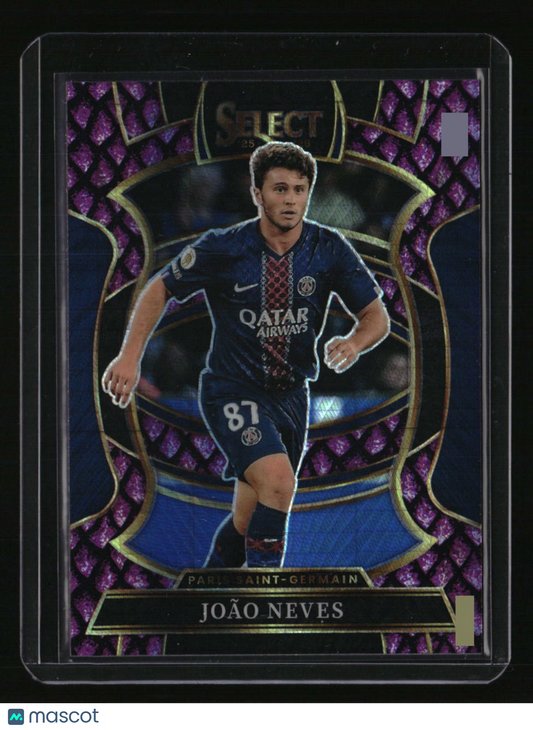 2025-26 Panini Select Ligue 1 João Neves Purple Dragon Scale #/49