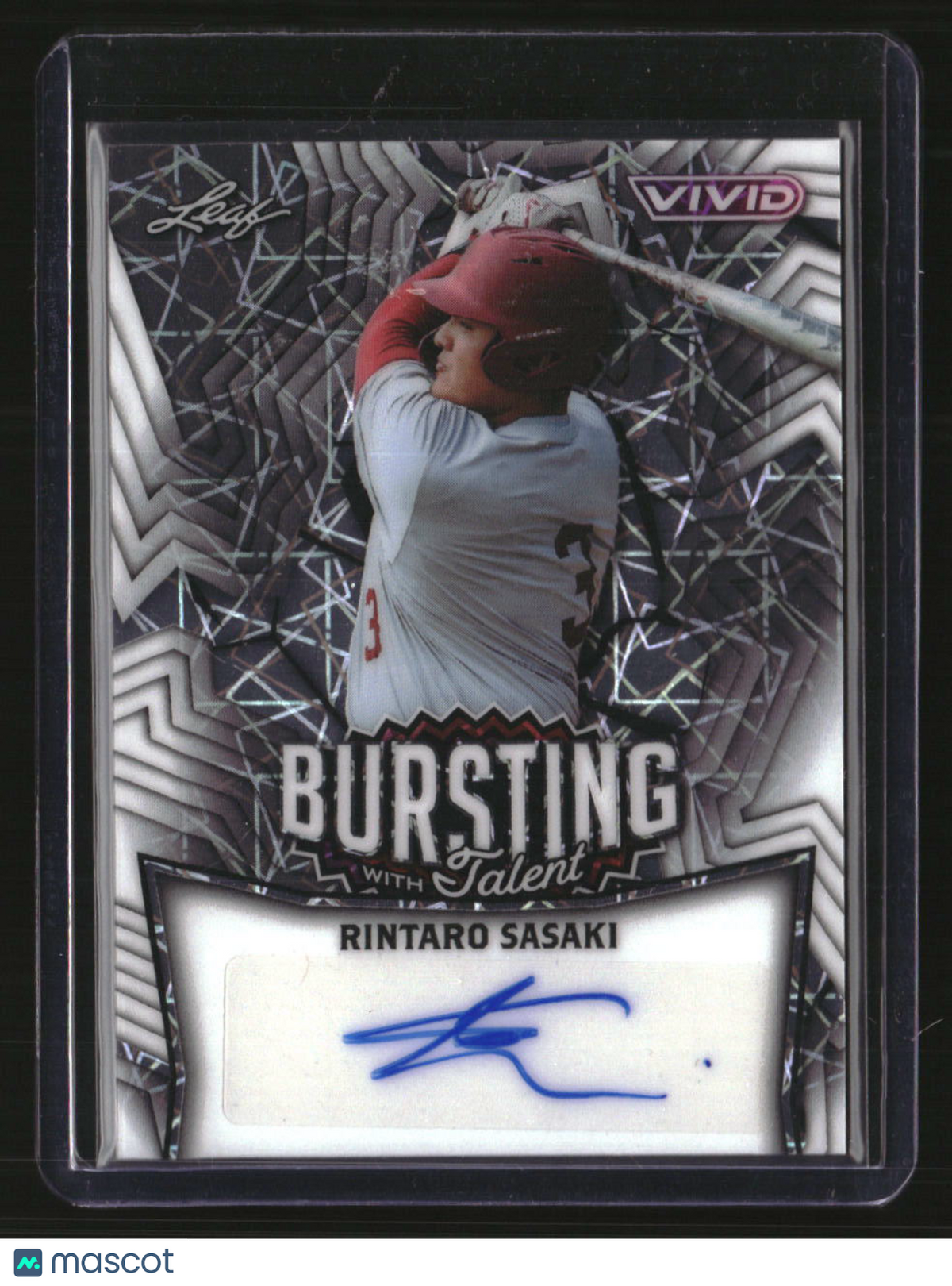 2025 Leaf Vivid Rintaro Sasaki Bursting with Talent Auto Laser Cool Gray #/3