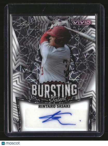 2025 Leaf Vivid Rintaro Sasaki Bursting with Talent Auto Laser Cool Gray #/3