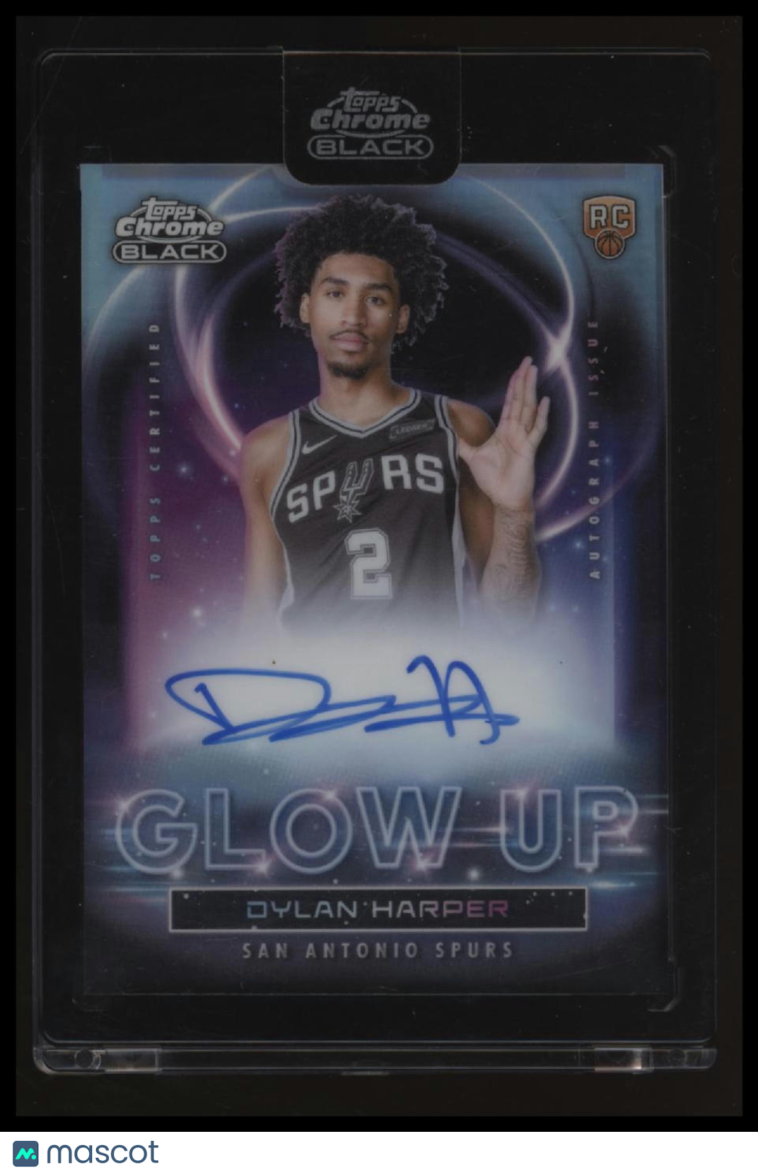 2025-26 Topps Chrome Black Dylan Harper Glow Up Signatures