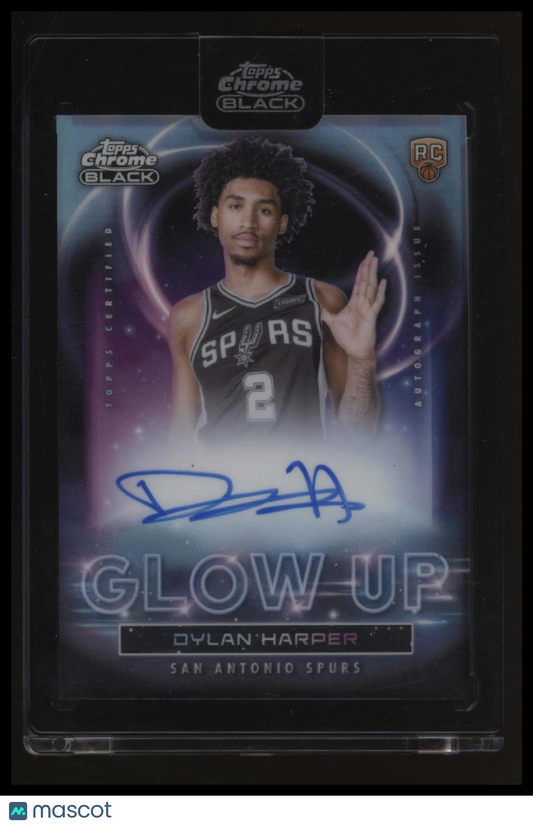 2025-26 Topps Chrome Black Dylan Harper Glow Up Signatures