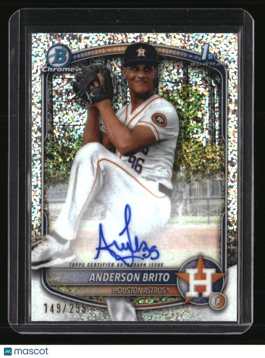 2025 Bowman Chrome Anderson Brito Prospect Autographs Speckle #/299