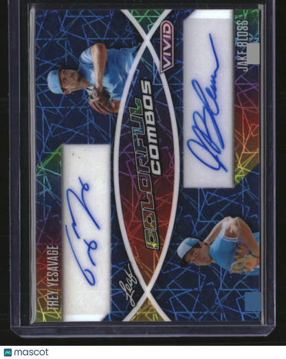 2025 Leaf Vivid Trey Yesavage / Jake Bloss Colorful Combos Laser Blue #/6