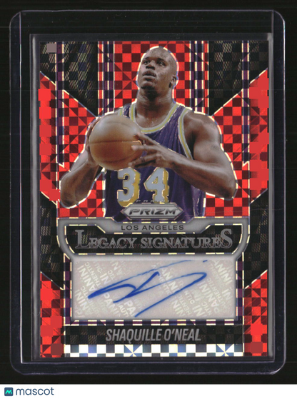 2025-26 Panini Prizm Shaquille O'Neal Legacy Signatures #/75 X-fractor