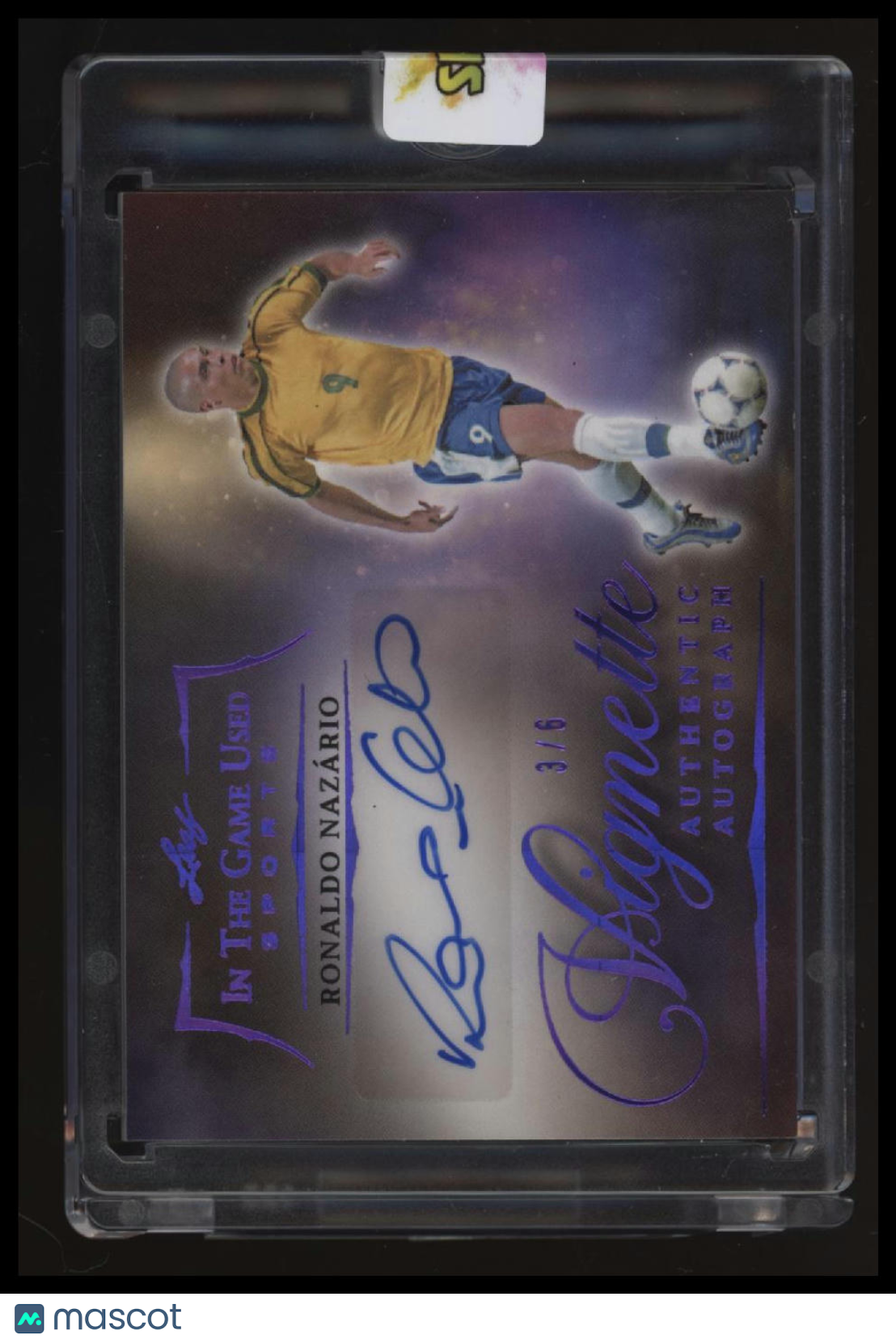 2025 Leaf In The Game Used - Vignette Auto Purple Holo Ronaldo Nazário #/6