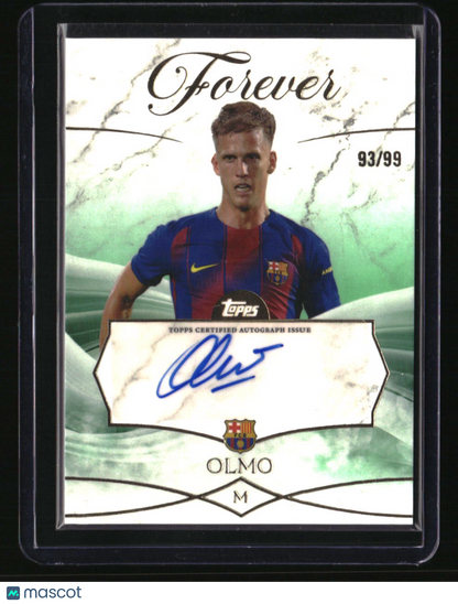 2025-26 Topps Forever FC Barcelona Forever Men's Auto Green Dani Olmo #/99