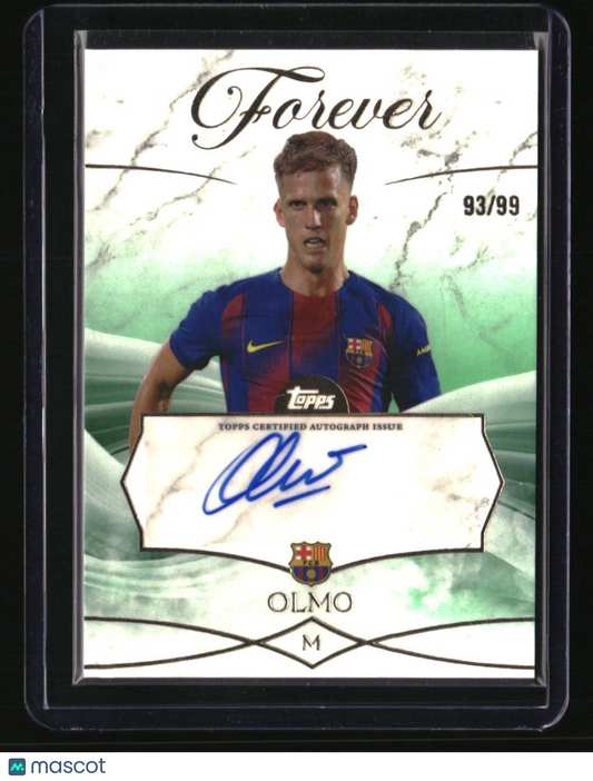 2025-26 Topps Forever FC Barcelona Forever Men's Auto Green Dani Olmo #/99
