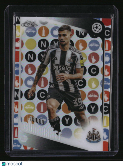 2025-26 Topps Chrome UEFA Club Competitions Bruno Guimarães Big Apple