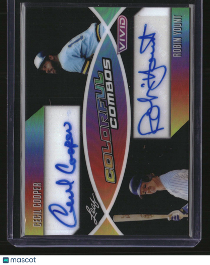 2025 Leaf Vivid Cecil Cooper / Robin Yount Colorful Combos Prismatic Black #/1