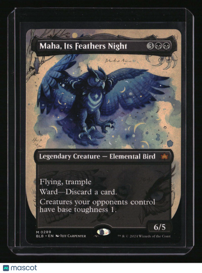 Bloomburrow Maha, Its Feathers Night (Borderless)
