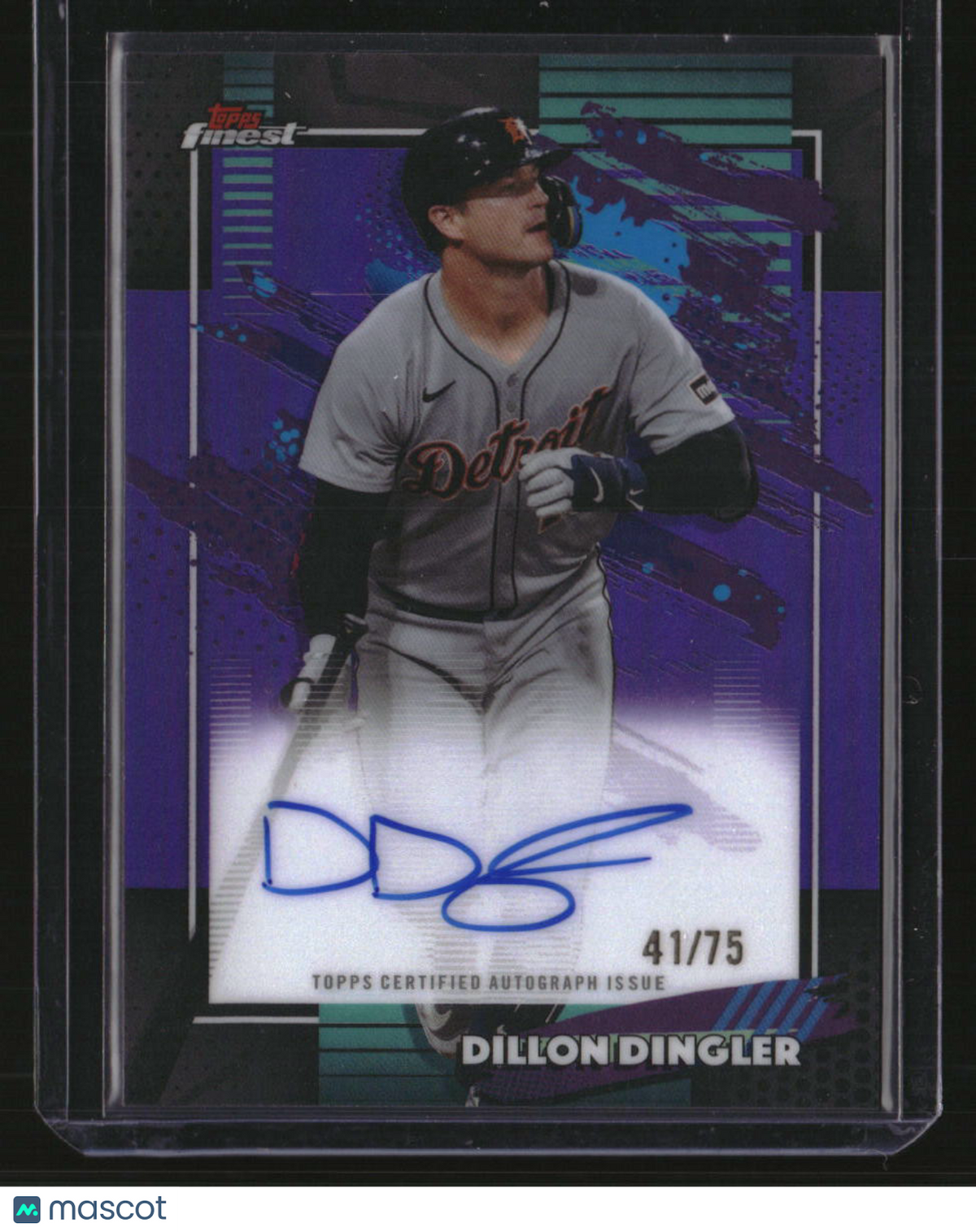 2026 Finest Dillon Dingler Finest Autographs Purple Refractors #/75