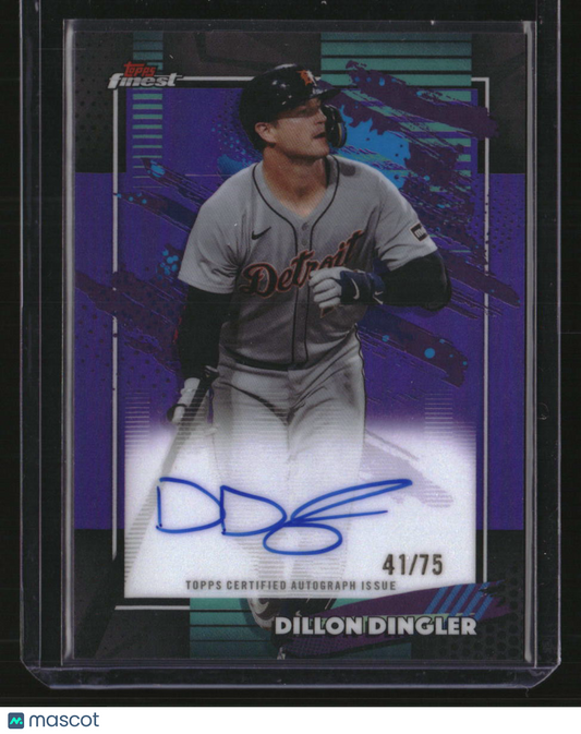 2026 Finest Dillon Dingler Finest Autographs Purple Refractors #/75