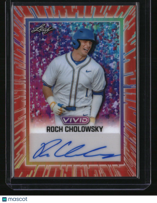 2025 Leaf Vivid Roch Cholowsky Base Autographs Red #/2