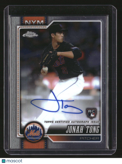 2026 Topps Chrome Jonah Tong Rookie Autographs