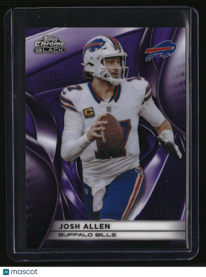 2025 Topps Chrome Black Josh Allen Purple Refractor #/75