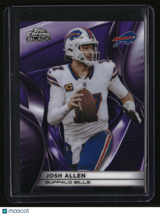2025 Topps Chrome Black Josh Allen Purple Refractor #/75