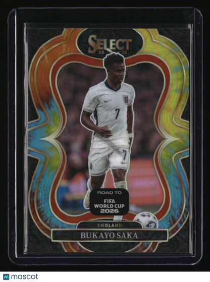 2025-26 Panini Select Road to FIFA World Cup Bukayo Saka Tie-Dye #/25