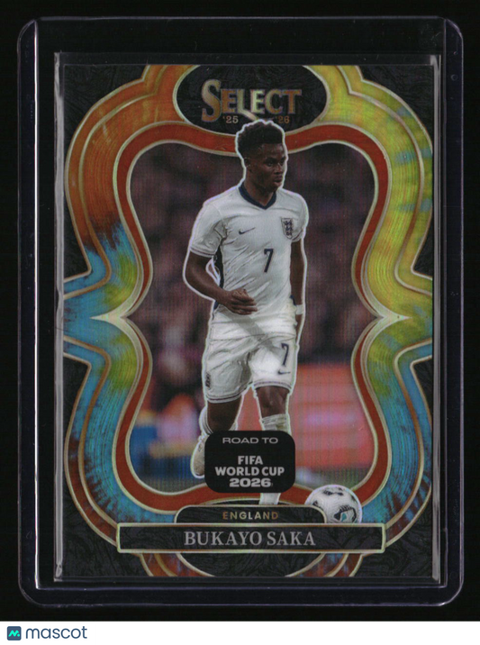 2025-26 Panini Select Road to FIFA World Cup Bukayo Saka Tie-Dye #/25