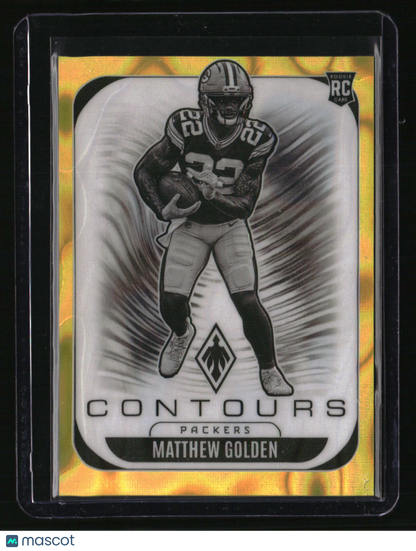 2025 Panini Phoenix Matthew Golden Contours Yellow Lava Prizm #/99