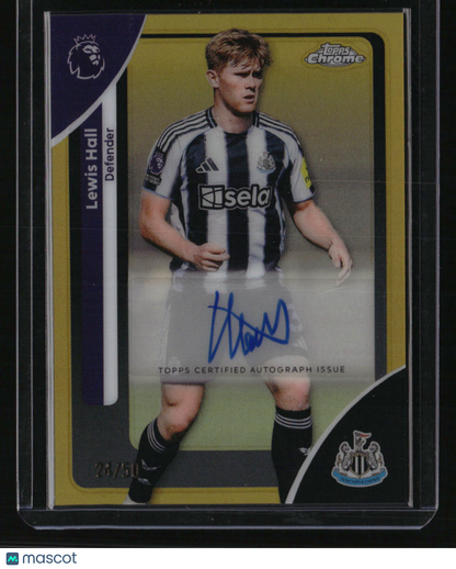 2025-26 Topps Chrome Premier League Lewis Hall Autographs Gold Refractor #/50